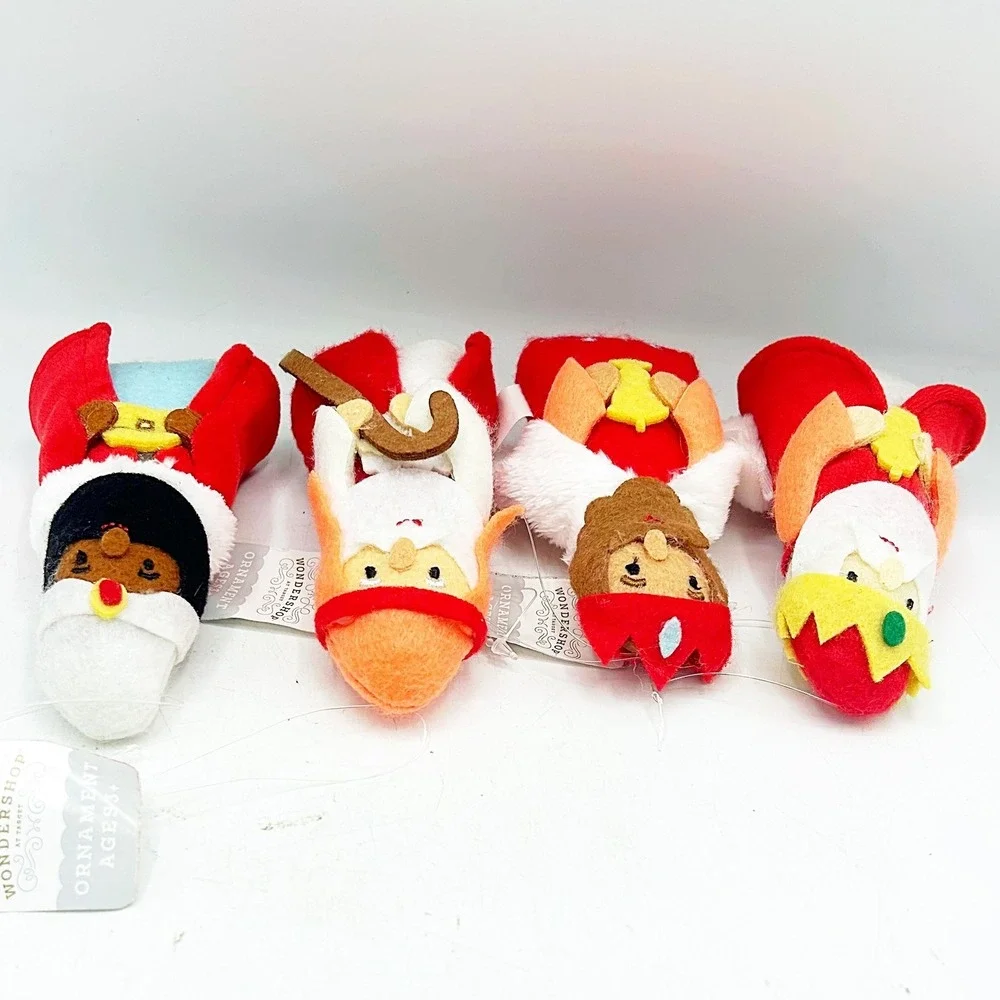 Set of 4 Target‎ Wondershop Three Wise Men & Shepherd Fabric Ornaments